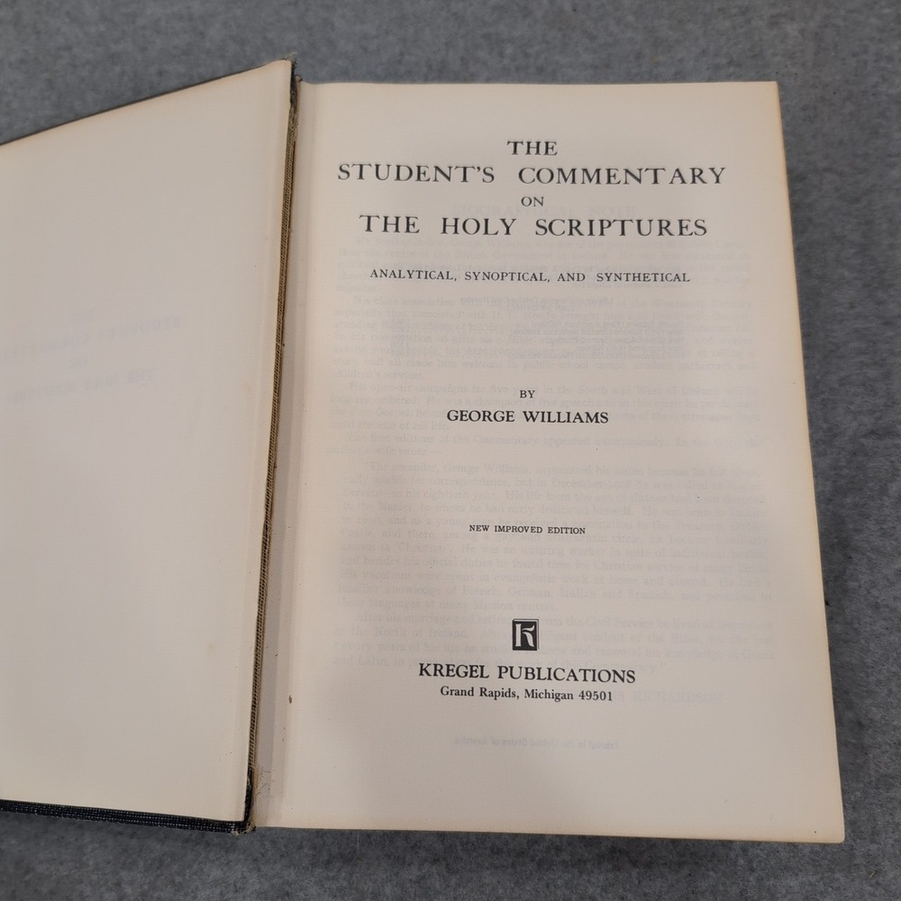 George Williams Students Commentary on the Holy Scriptures Kregel Hardcover 1971 - Picture 4 of 6